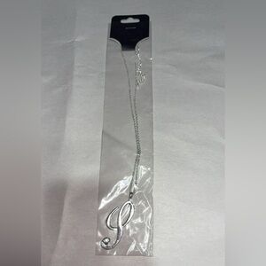 Elegant‎ Silver Initial Pendant Necklace